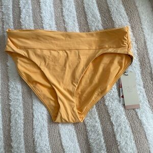 CALIA Wide Banded High Leg Mid Rise Swim Bottoms